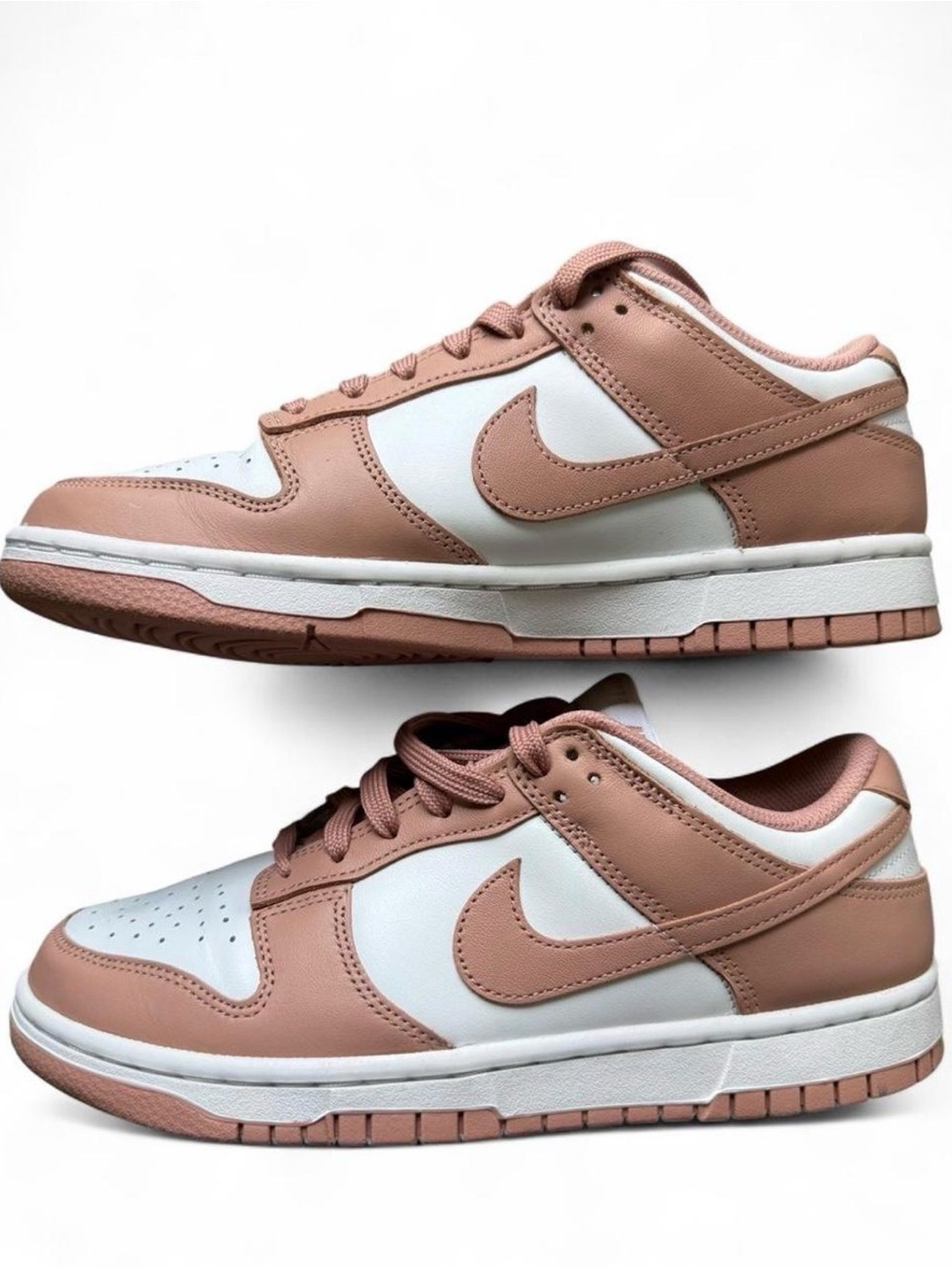 Nike Women’s Dunk Low-Top Sneakers - White & Dusty Rose